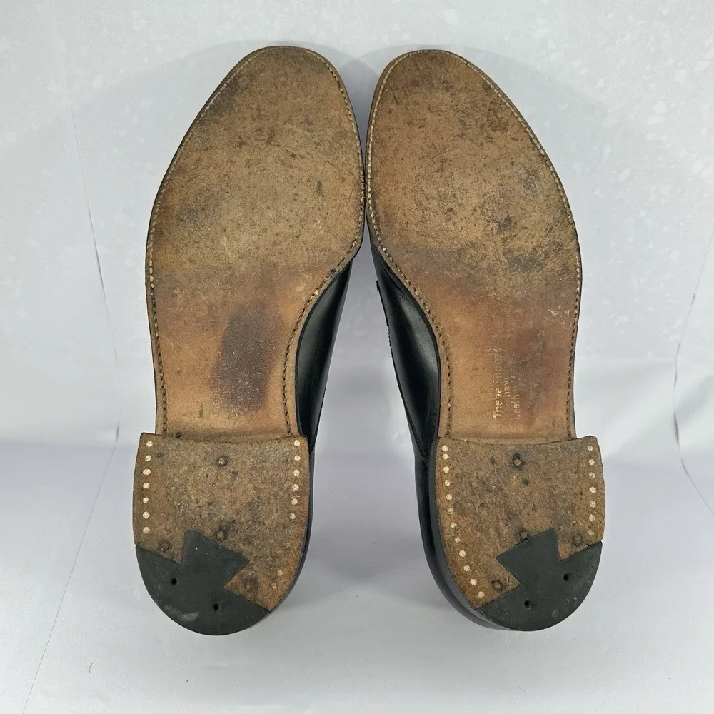 Hanlon's Gold Label Men's Black Leather Oxford Dress Shoes‎ Leather Sole 11D